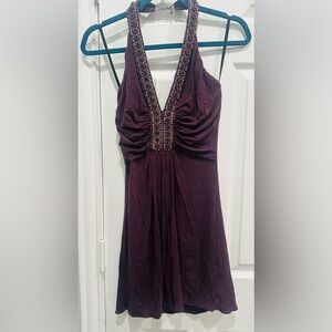 SKY: Plum purple, Embellished, Dress, Medium